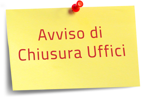 Chiusura uffici comunali - pomeriggio di giovedì 14 agosto