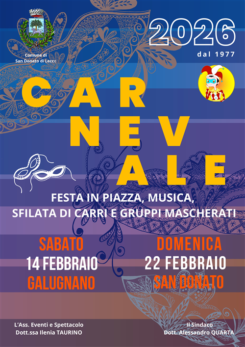 Carnevale di San Donato e Galugnano 2026