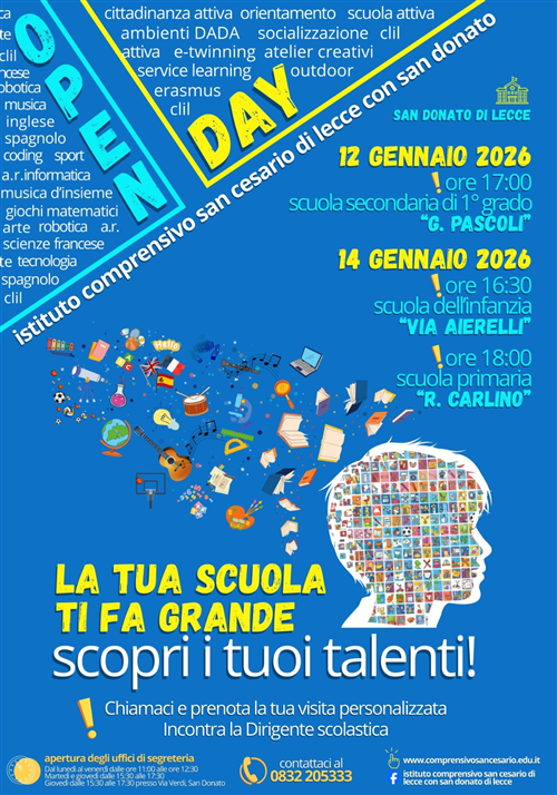 Iscrizioni alle scuole dell'infanzia, primaria e secondaria di primo grado per l'anno scolastico 2026/2027
