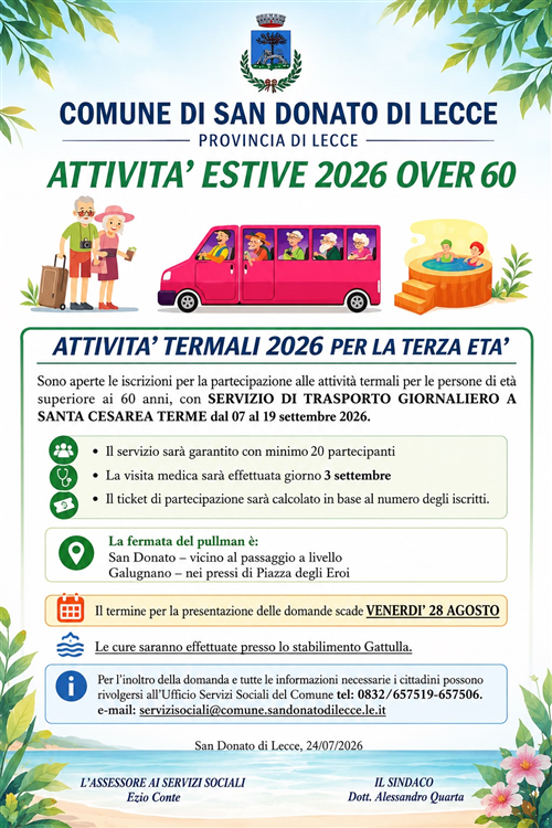 Attività termali per la terza età